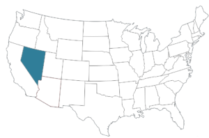 Karte der USA, Markierter Bundesstaat: Nevada